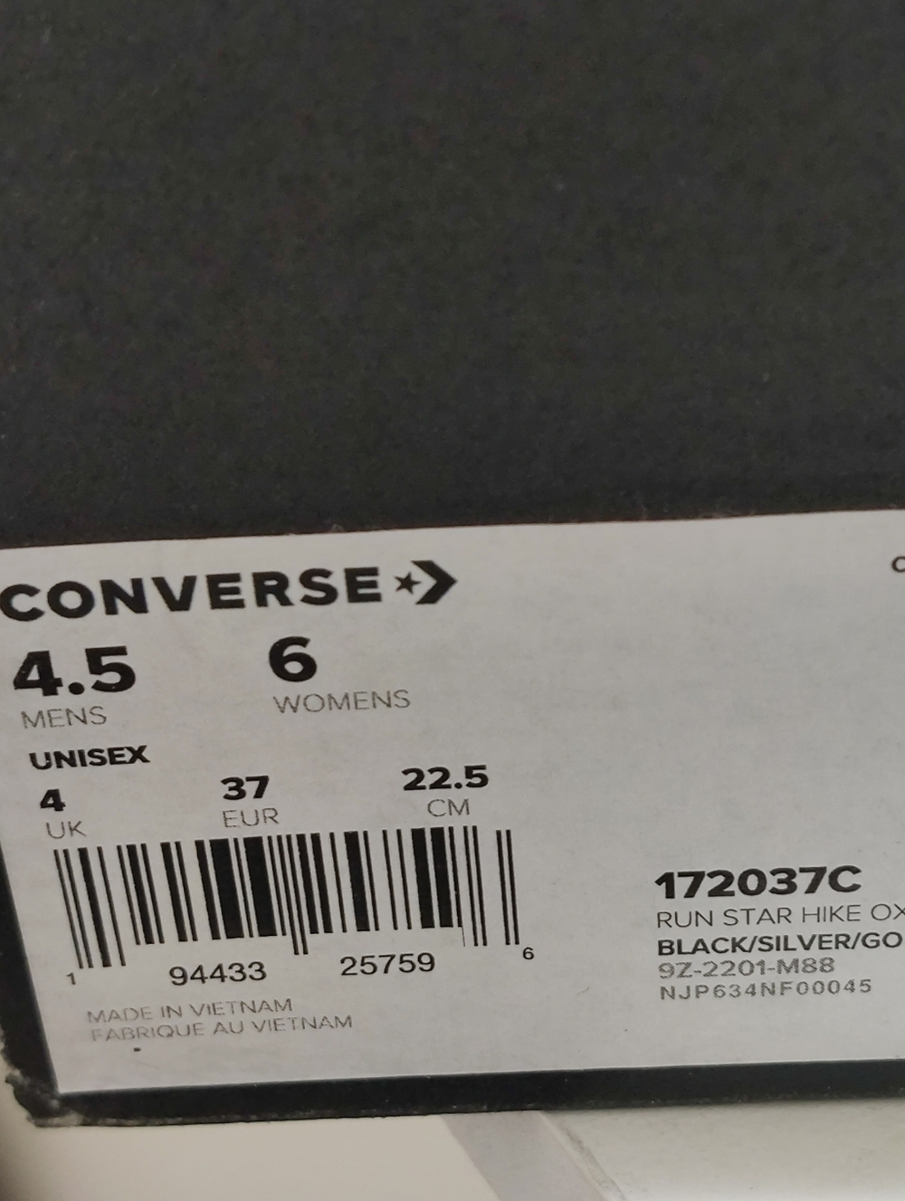 Women's Converse Run Star Hike Low Black 172037C - Picture 11 of 11
